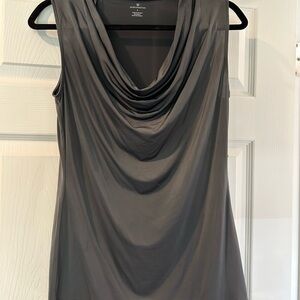 Worthington Elegant Slate Gray cowl neck sleeveless top